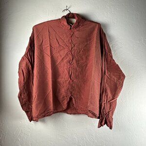 CP Shades Ramona Marsala Shirt Size XL Rust Cotton Silk Lagenlook 10805-703 New